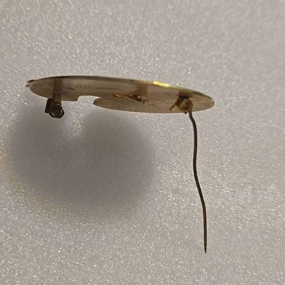 Damascene Pin Brooch Artist Palette Paint Brushes Vintage Enamel Spain - Picture 7 of 11